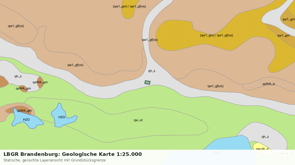 Statische Kartenansicht: LBGR Brandenburg: Geologische Karte 1:25.000
