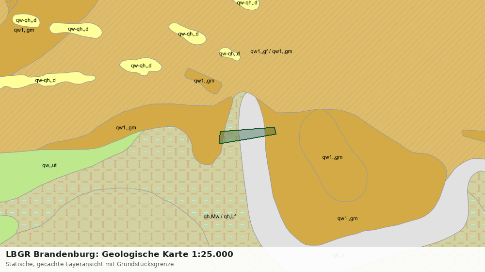 Statische Kartenansicht: LBGR Brandenburg: Geologische Karte 1:25.000