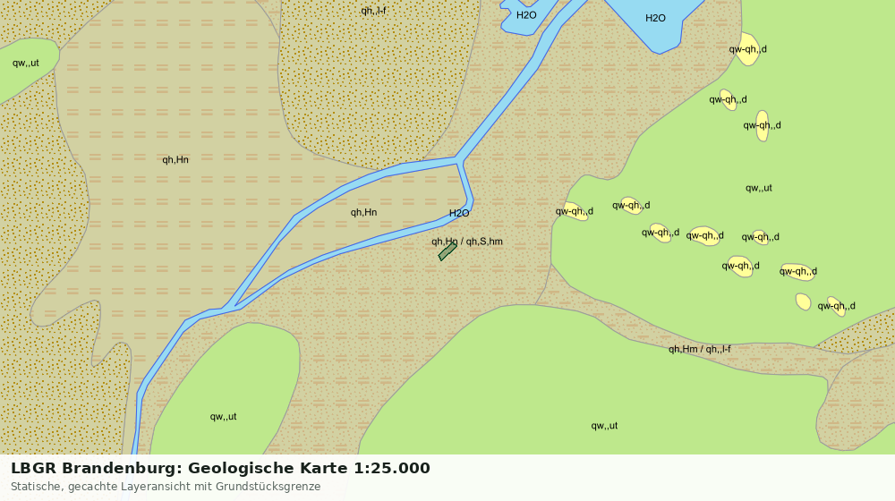 Statische Kartenansicht: LBGR Brandenburg: Geologische Karte 1:25.000
