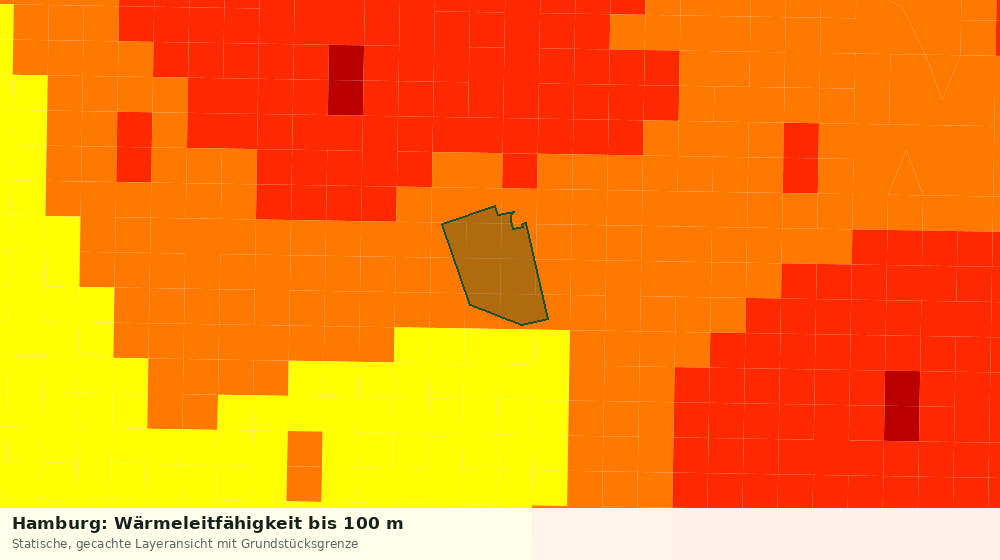 Statische Kartenansicht: Hamburg: Wärmeleitfähigkeit bis 100 m