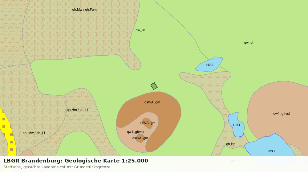 Statische Kartenansicht: LBGR Brandenburg: Geologische Karte 1:25.000