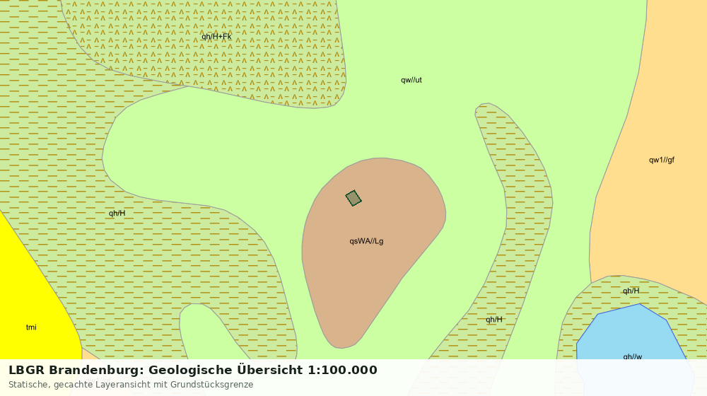 Statische Kartenansicht: LBGR Brandenburg: Geologische Übersicht 1:100.000