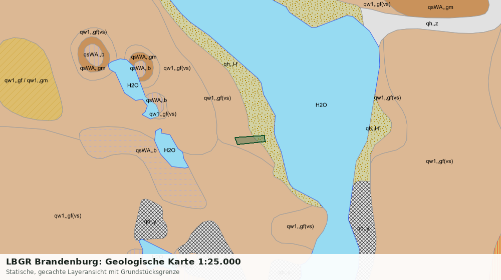 Statische Kartenansicht: LBGR Brandenburg: Geologische Karte 1:25.000