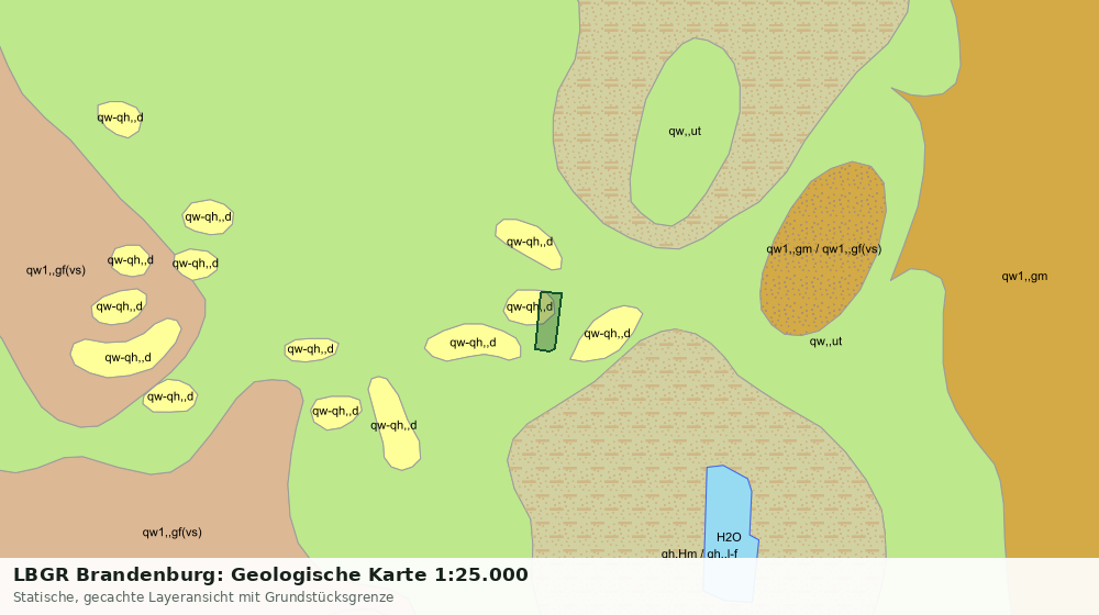 Statische Kartenansicht: LBGR Brandenburg: Geologische Karte 1:25.000