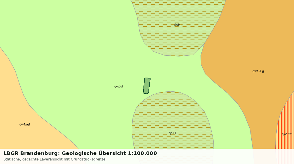 Statische Kartenansicht: LBGR Brandenburg: Geologische Übersicht 1:100.000