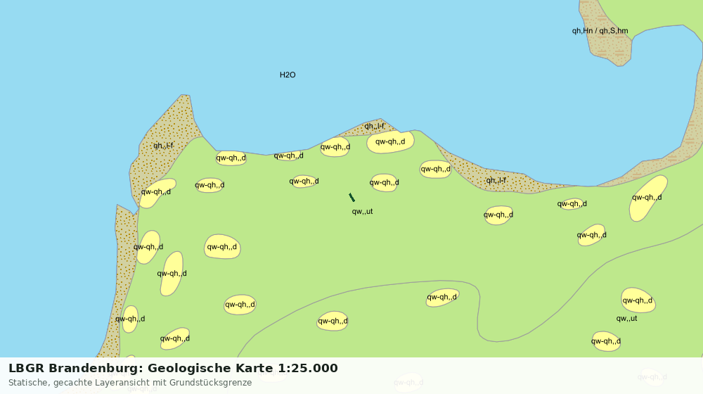 Statische Kartenansicht: LBGR Brandenburg: Geologische Karte 1:25.000