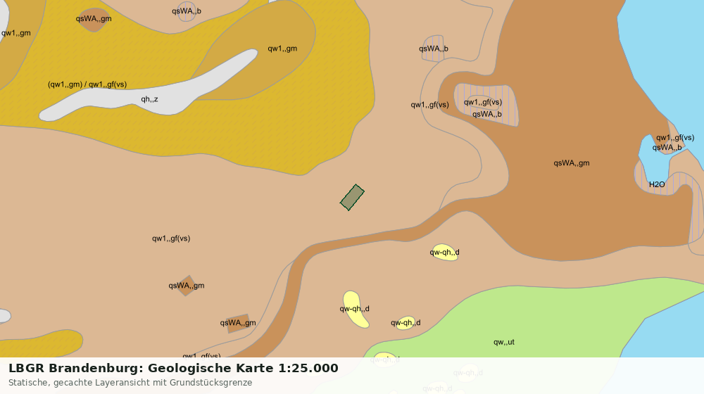 Statische Kartenansicht: LBGR Brandenburg: Geologische Karte 1:25.000