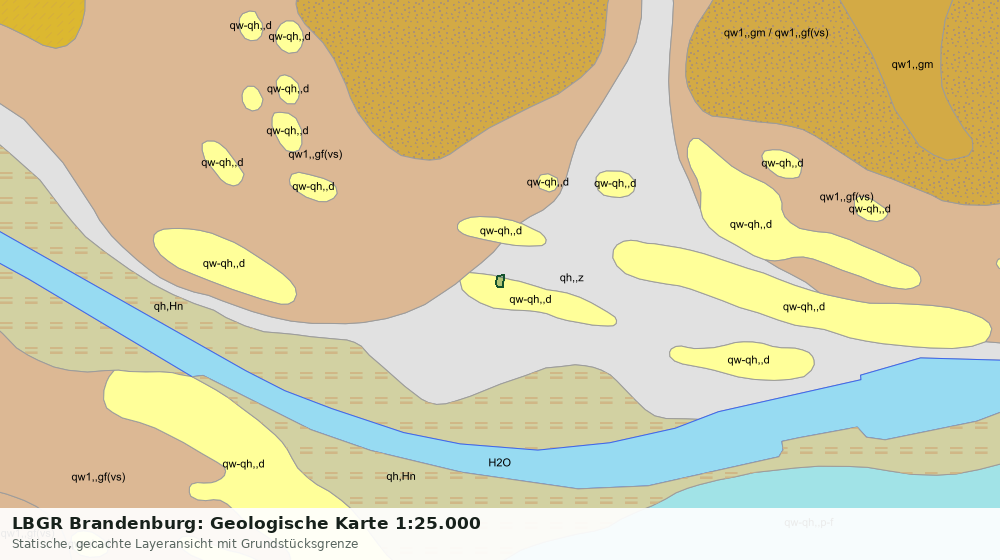 Statische Kartenansicht: LBGR Brandenburg: Geologische Karte 1:25.000