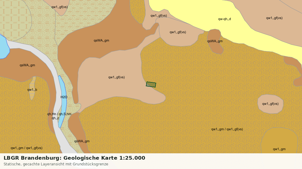 Statische Kartenansicht: LBGR Brandenburg: Geologische Karte 1:25.000