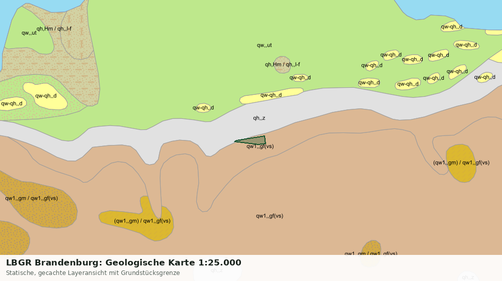 Statische Kartenansicht: LBGR Brandenburg: Geologische Karte 1:25.000