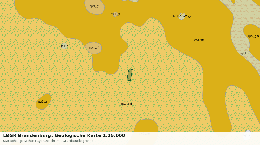 Statische Kartenansicht: LBGR Brandenburg: Geologische Karte 1:25.000