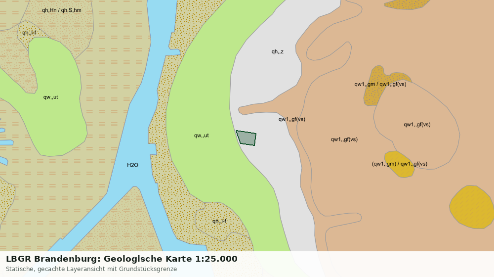 Statische Kartenansicht: LBGR Brandenburg: Geologische Karte 1:25.000