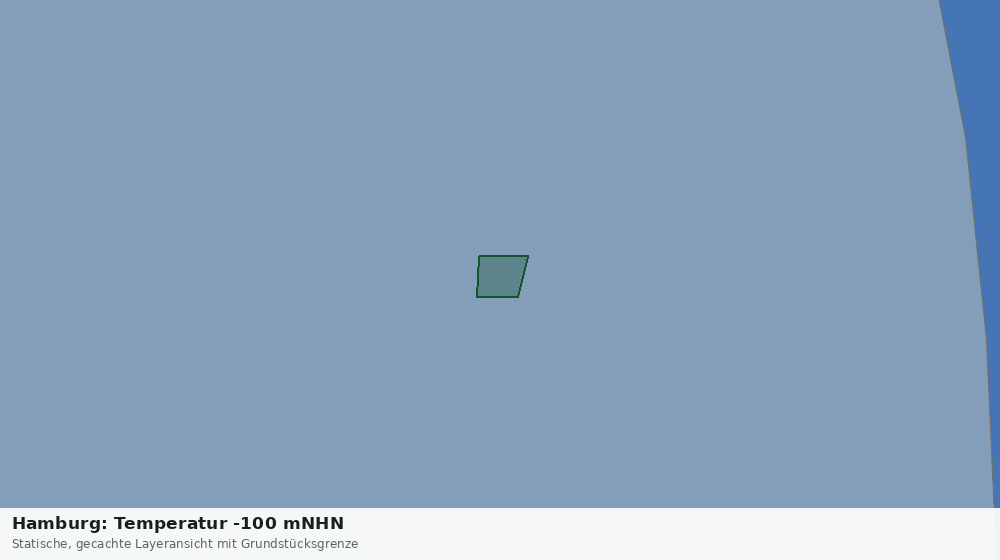Statische Kartenansicht: Hamburg: Temperatur -100 mNHN