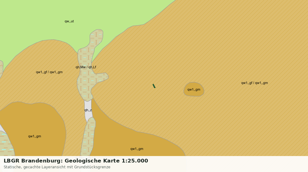 Statische Kartenansicht: LBGR Brandenburg: Geologische Karte 1:25.000