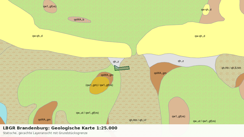 Statische Kartenansicht: LBGR Brandenburg: Geologische Karte 1:25.000