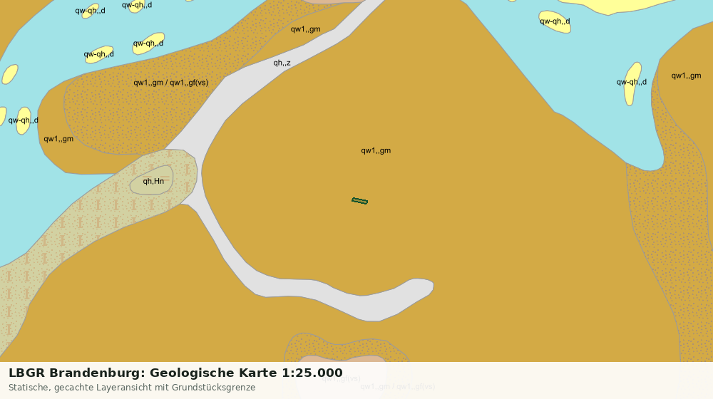 Statische Kartenansicht: LBGR Brandenburg: Geologische Karte 1:25.000