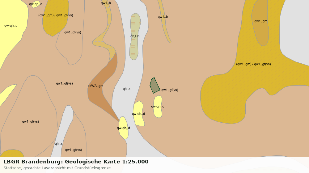 Statische Kartenansicht: LBGR Brandenburg: Geologische Karte 1:25.000