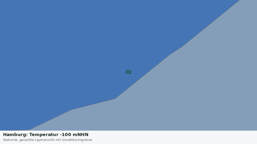 Statische Kartenansicht: Hamburg: Temperatur -100 mNHN