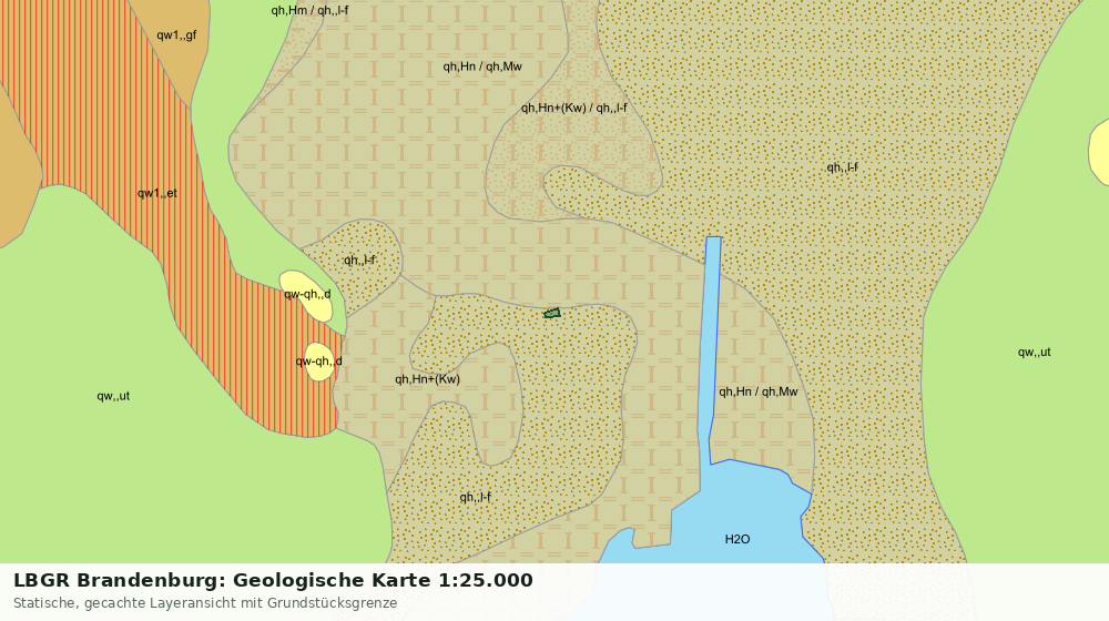 Statische Kartenansicht: LBGR Brandenburg: Geologische Karte 1:25.000