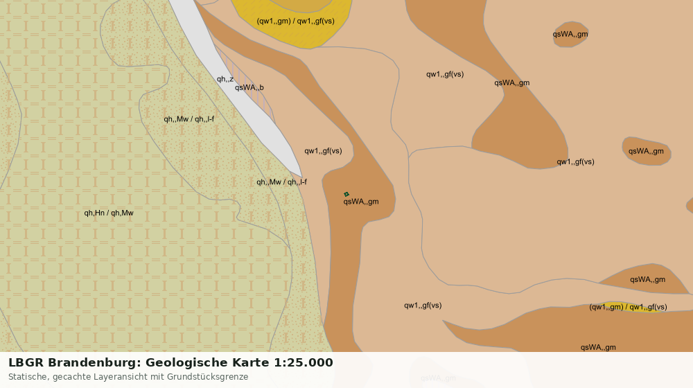 Statische Kartenansicht: LBGR Brandenburg: Geologische Karte 1:25.000