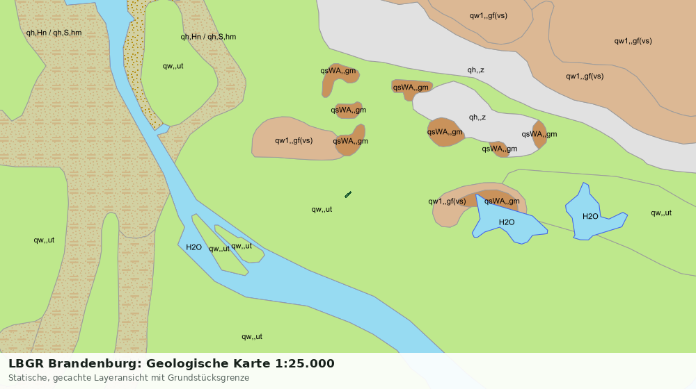Statische Kartenansicht: LBGR Brandenburg: Geologische Karte 1:25.000