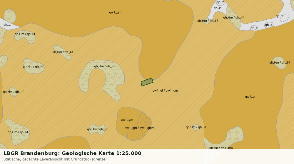 Statische Kartenansicht: LBGR Brandenburg: Geologische Karte 1:25.000
