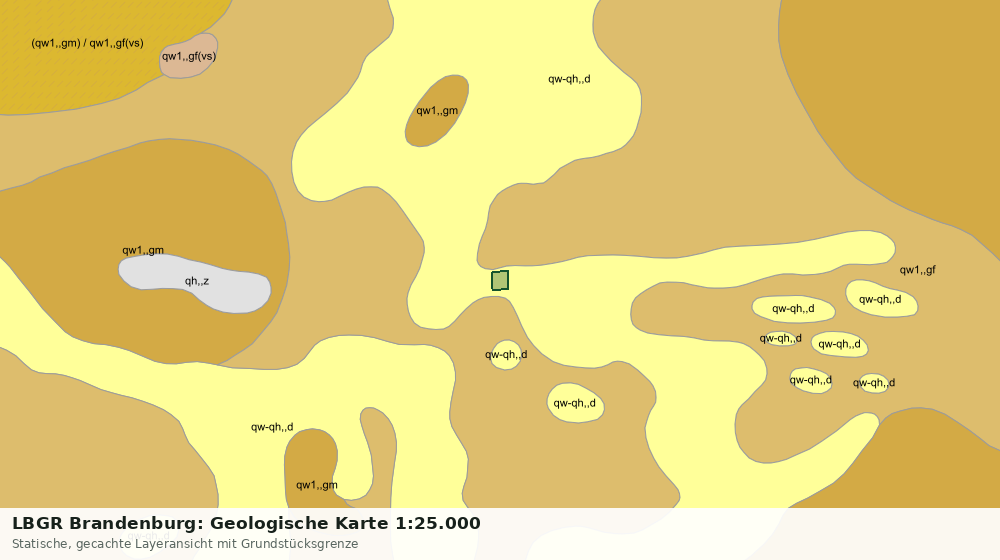 Statische Kartenansicht: LBGR Brandenburg: Geologische Karte 1:25.000