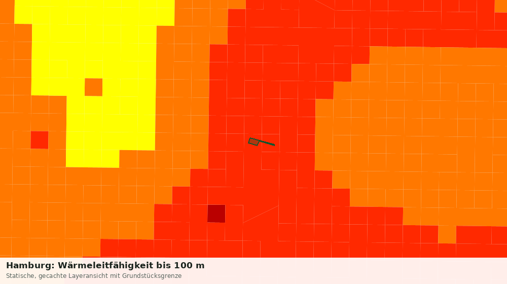 Statische Kartenansicht: Hamburg: Wärmeleitfähigkeit bis 100 m