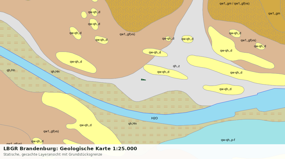 Statische Kartenansicht: LBGR Brandenburg: Geologische Karte 1:25.000