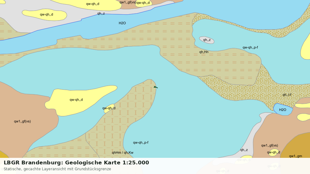 Statische Kartenansicht: LBGR Brandenburg: Geologische Karte 1:25.000