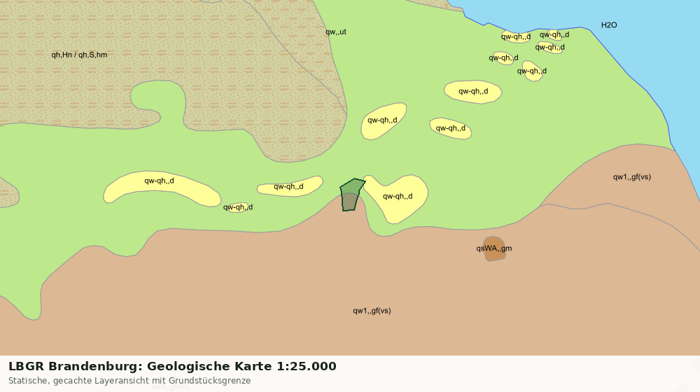 Statische Kartenansicht: LBGR Brandenburg: Geologische Karte 1:25.000