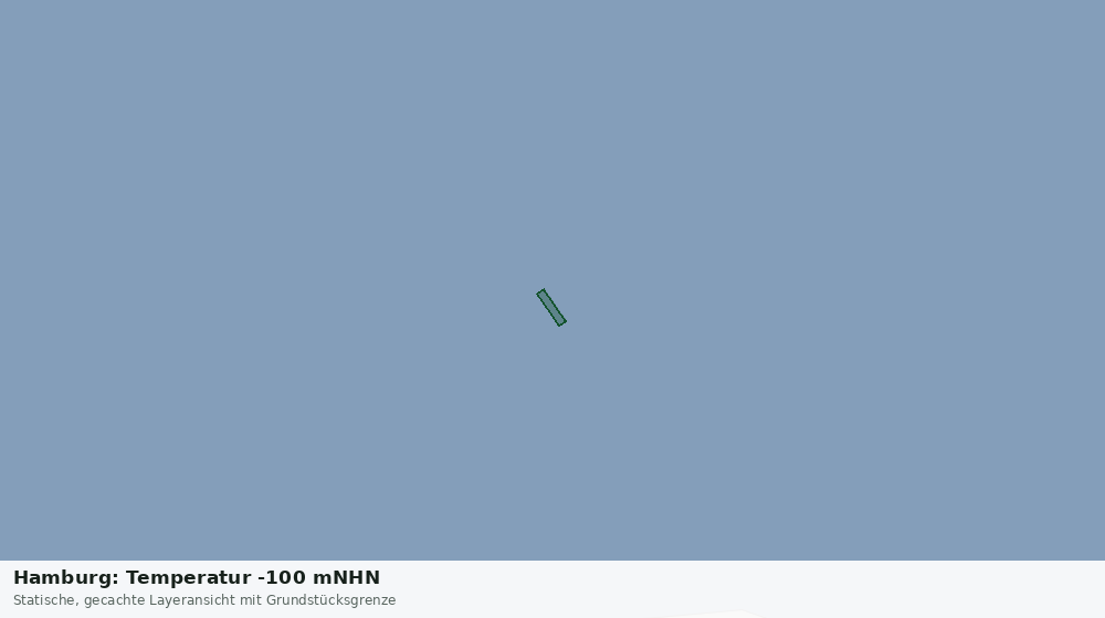 Statische Kartenansicht: Hamburg: Temperatur -100 mNHN