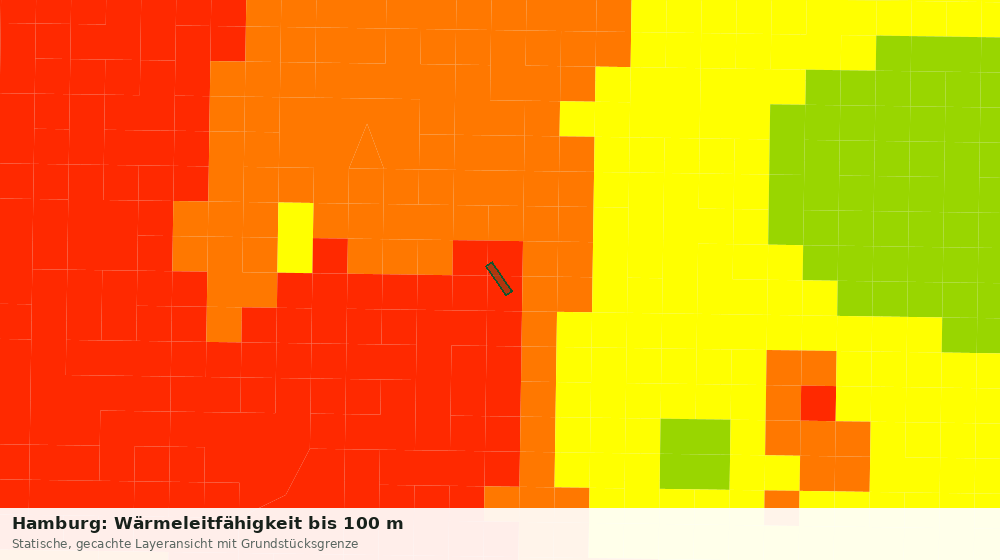 Statische Kartenansicht: Hamburg: Wärmeleitfähigkeit bis 100 m