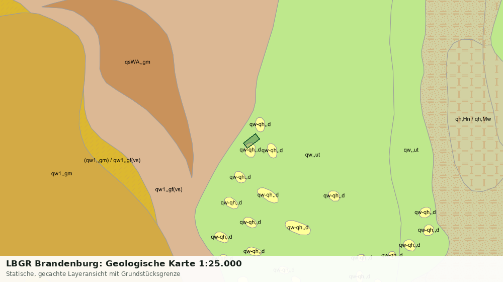 Statische Kartenansicht: LBGR Brandenburg: Geologische Karte 1:25.000