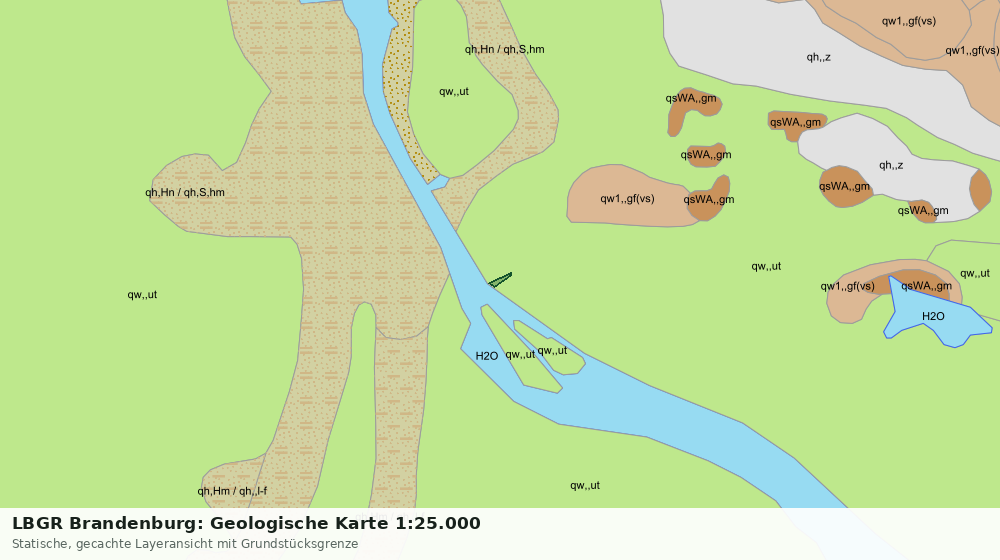 Statische Kartenansicht: LBGR Brandenburg: Geologische Karte 1:25.000