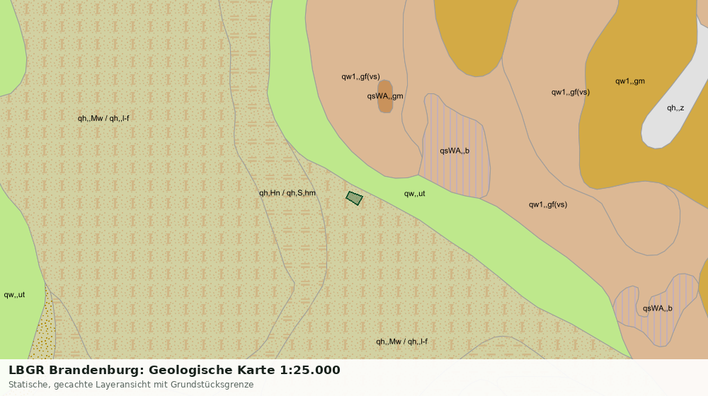 Statische Kartenansicht: LBGR Brandenburg: Geologische Karte 1:25.000