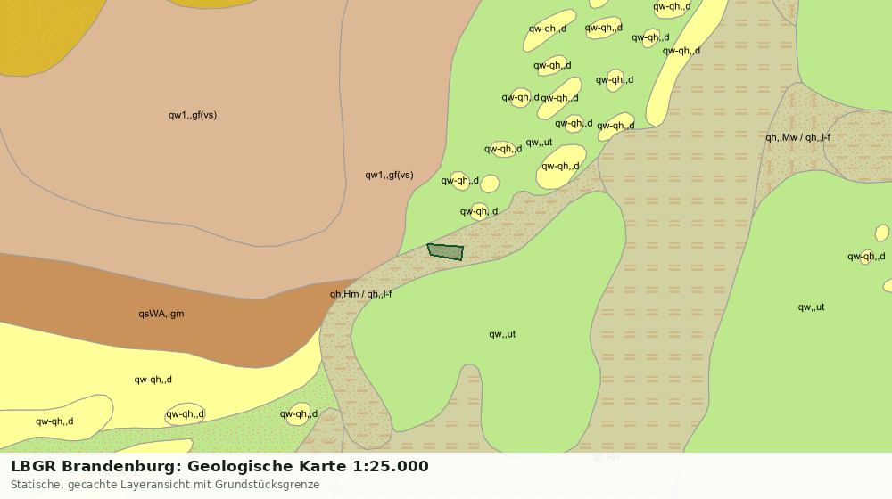 Statische Kartenansicht: LBGR Brandenburg: Geologische Karte 1:25.000