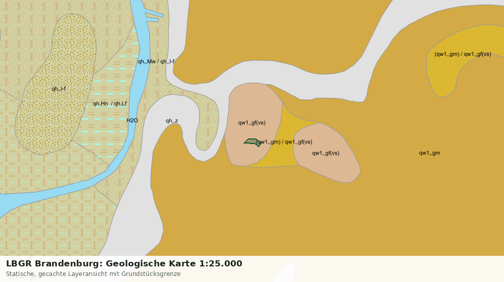 Statische Kartenansicht: LBGR Brandenburg: Geologische Karte 1:25.000