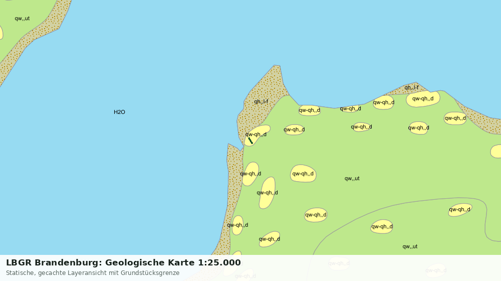 Statische Kartenansicht: LBGR Brandenburg: Geologische Karte 1:25.000