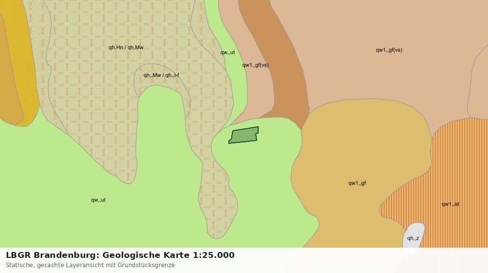 Statische Kartenansicht: LBGR Brandenburg: Geologische Karte 1:25.000