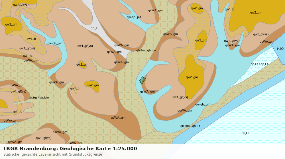 Statische Kartenansicht: LBGR Brandenburg: Geologische Karte 1:25.000