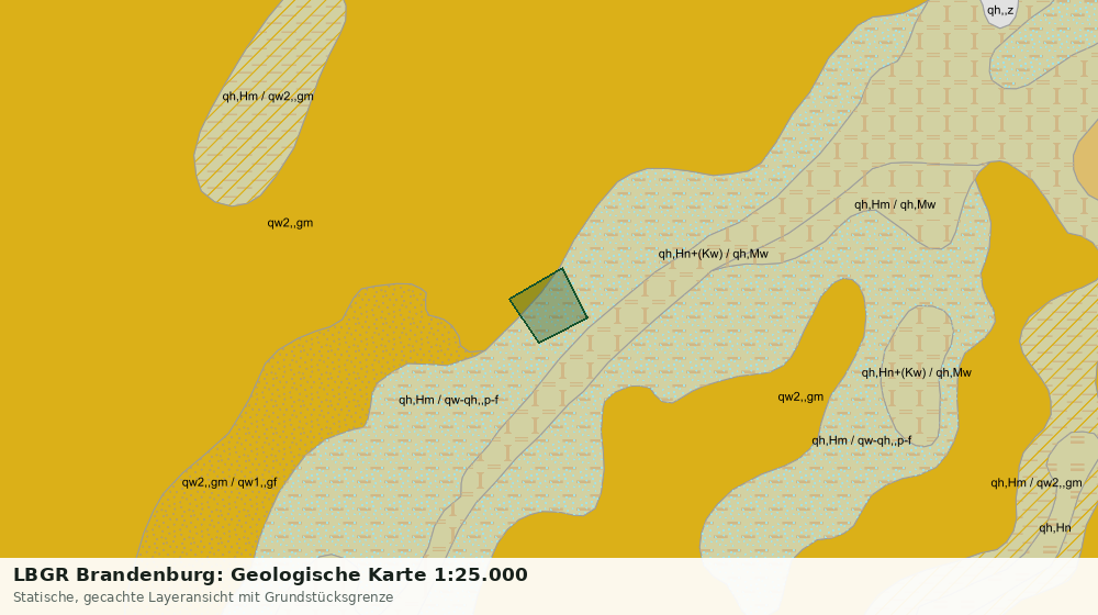 Statische Kartenansicht: LBGR Brandenburg: Geologische Karte 1:25.000