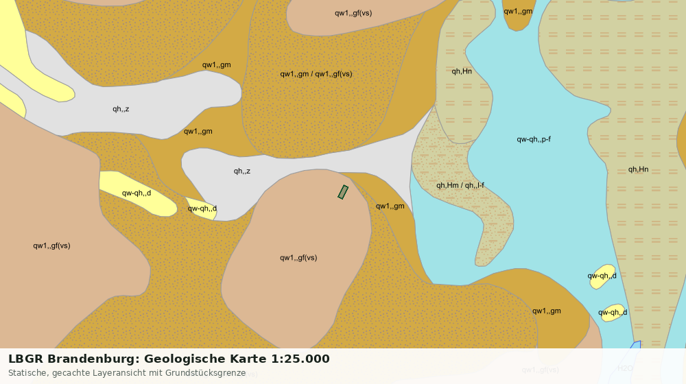 Statische Kartenansicht: LBGR Brandenburg: Geologische Karte 1:25.000