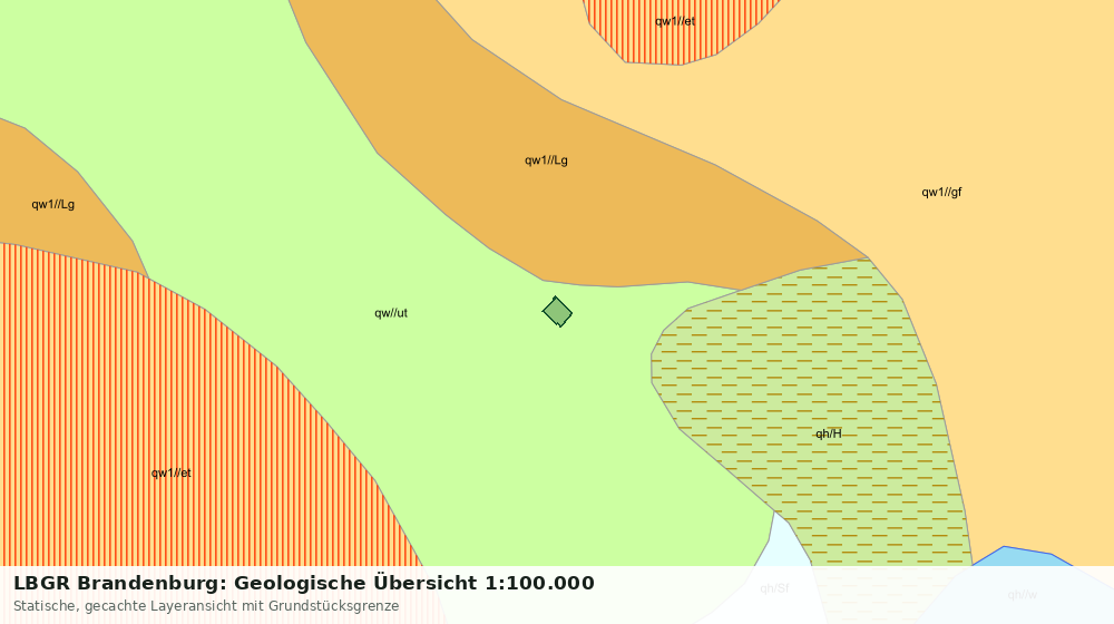 Statische Kartenansicht: LBGR Brandenburg: Geologische Übersicht 1:100.000
