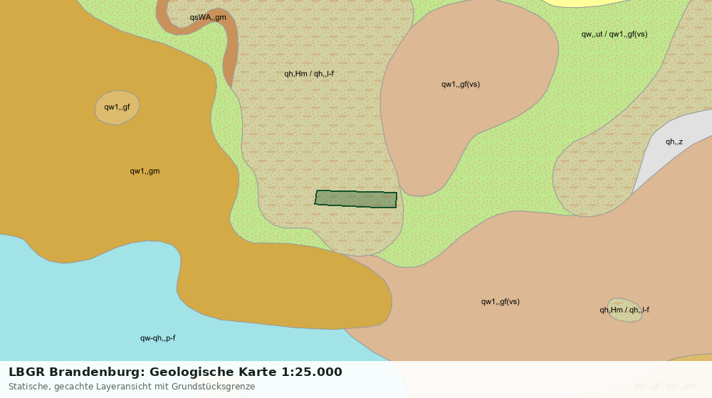 Statische Kartenansicht: LBGR Brandenburg: Geologische Karte 1:25.000
