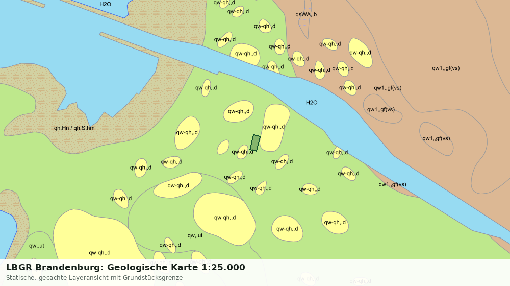 Statische Kartenansicht: LBGR Brandenburg: Geologische Karte 1:25.000