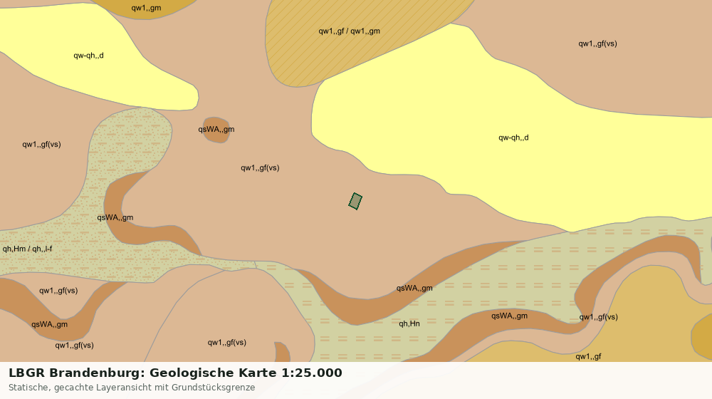 Statische Kartenansicht: LBGR Brandenburg: Geologische Karte 1:25.000