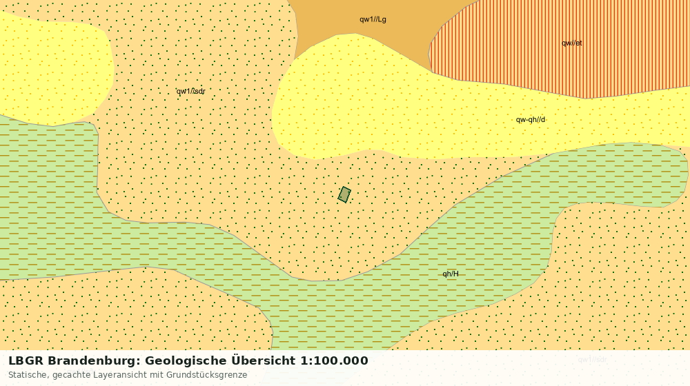 Statische Kartenansicht: LBGR Brandenburg: Geologische Übersicht 1:100.000