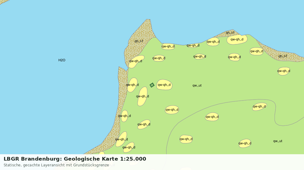 Statische Kartenansicht: LBGR Brandenburg: Geologische Karte 1:25.000