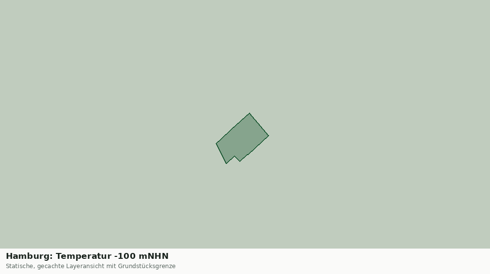 Statische Kartenansicht: Hamburg: Temperatur -100 mNHN